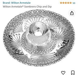 Wilton Armetale Sombrero Chip and Dip Platter